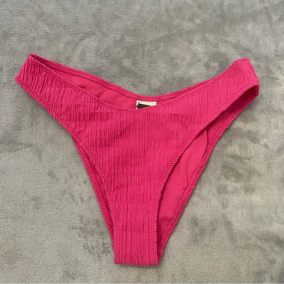 New! Montce lily hibiscus zig zag stitch scrunch bikini bottoms 24187 - Picture 4 of 8